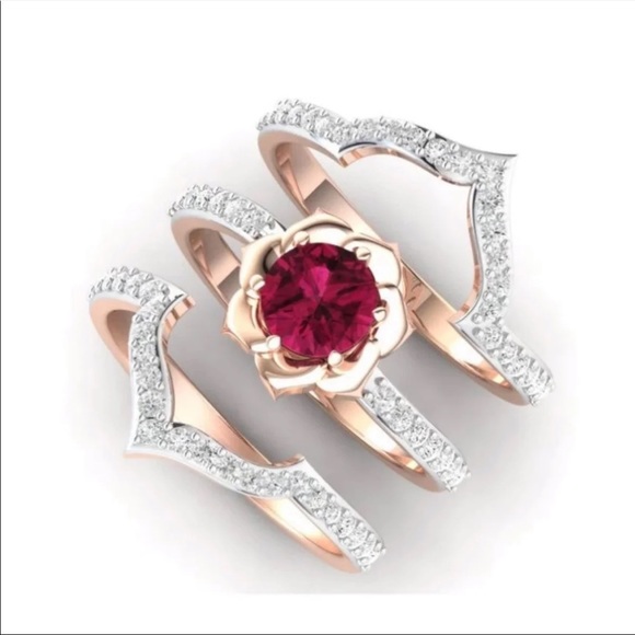 Accessories - Elegant Gorgeous 3 Piece Ring Gem Set